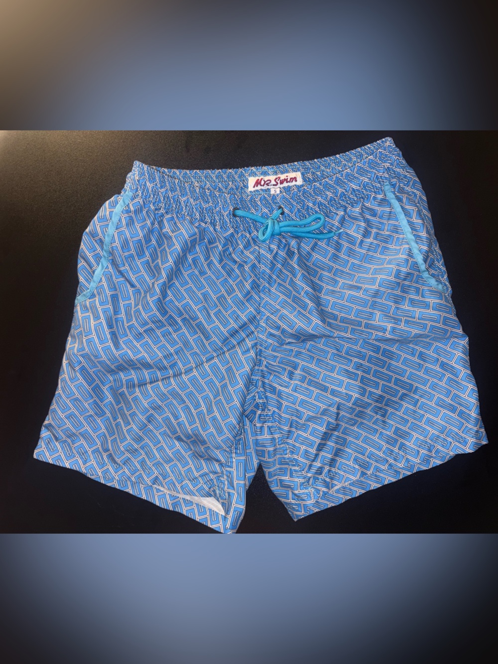 Mr Swim Blue Graphic Trunks 🌵Small